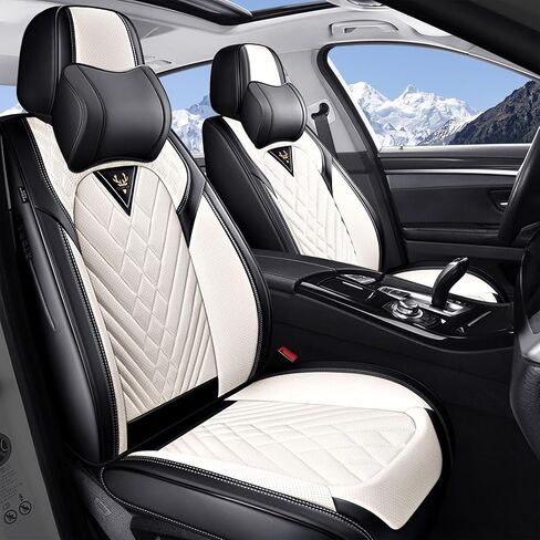 Car Seat Covers Fit for Chevrolet Silverado 1500/HD 2007-2025, 5 Seats Waterproof and wear-Resistant Leather seat Cover, Premium Fashion Turck Car Seat Protector.(5 Seats with Pillow/Black) in Kuwait
