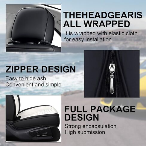 Car Seat Covers Fit for Chevrolet Silverado 1500/HD 2007-2025, 5 Seats Waterproof and wear-Resistant Leather seat Cover, Premium Fashion Turck Car Seat Protector.(5 Seats with Pillow/Black) in Kuwait