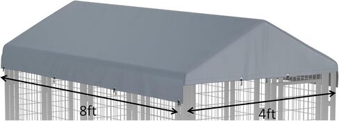 8' x 4' Replaceable Dog Kennel Cover 420D Heavy Duty Waterproof Dog Kennel Canopy Cover - Black (Includes cover only) in Saudi Arabia