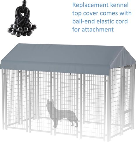 8' x 4' Replaceable Dog Kennel Cover 420D Heavy Duty Waterproof Dog Kennel Canopy Cover - Black (Includes cover only) in Saudi Arabia