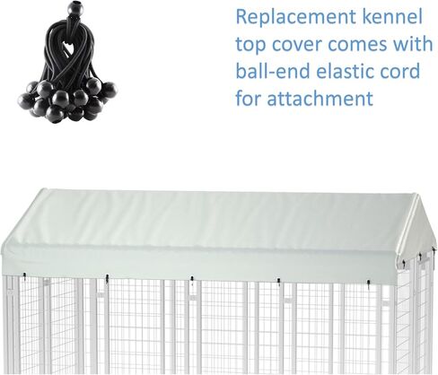 8' x 4' Replaceable Dog Kennel Cover 420D Heavy Duty Waterproof Dog Kennel Canopy Cover - Black (Includes cover only) in Saudi Arabia