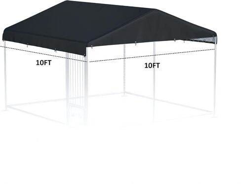 8' x 4' Replaceable Dog Kennel Cover 420D Heavy Duty Waterproof Dog Kennel Canopy Cover - Black (Includes cover only) in Saudi Arabia