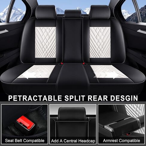 Car Seat Covers Fit for Ford F350 2011-2025, 5 Seats Waterproof and wear-Resistant Leather seat Cover, Premium Fashion Turck Car Seat Protector.(5 Seats with Pillow/Black) in Kuwait