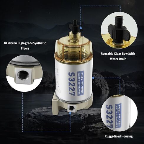 Fuel Filter Water Separator Complete Durable S3227 Compatible with Racor 320R-RAC-01 in Saudi Arabia
