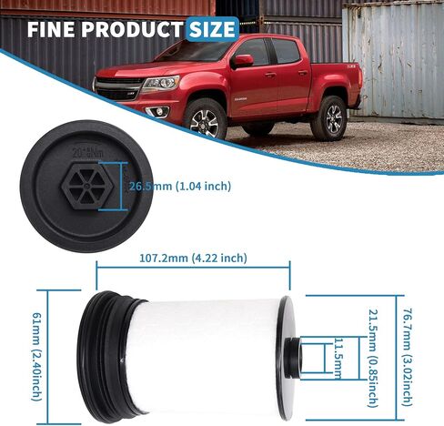 TP1007 Professional Fuel Filter Element Compatible with Chevrolet Colorado 2016 2017 2018 2019 2020 2021 2022 GMC Canyon 2.8L Diesel Engine with Seals Replaces # 52100212 WF10226 CS12133, 2PCS in Saudi Arabia