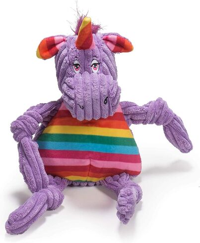 HuggleHounds Knotties Plush Dog Toy- Squeaky Interactive Puppy Toys- Soft Yet Tough, Reinforced, Durable Stuffed Pet plush Toy for All Breeds and Ages- for Large and XL Dogs- Large Flamingo in Kuwait
