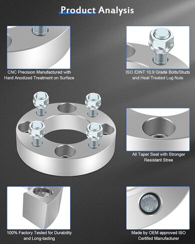 ECCPP 4PCS 4x114.3 1.25" inch Wheel Spacers 4 Lug 4x4.5 to 4x4.5 12x1.5 Studs 78.1mm fits for 1992-2006 for Hyundai for Elantra |1993-2005 for Hyundai for Sonata 1990-2002 for Honda for Accord in Saudi Arabia