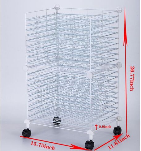 FDSDEFEN Art Drying Rack with 10 Removable Shelves ，Wall Art Drying Rack，Art Organizer for Kids, Art Studio and Tabletop Storage, Craft Room and Desktop in Kuwait