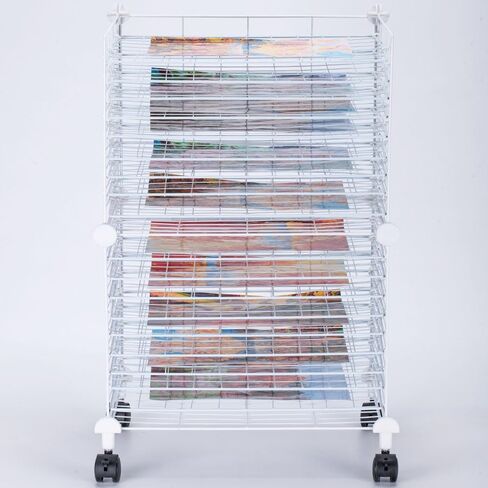 FDSDEFEN Art Drying Rack with 10 Removable Shelves ，Wall Art Drying Rack，Art Organizer for Kids, Art Studio and Tabletop Storage, Craft Room and Desktop in Kuwait