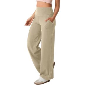 Yoga Pants for Women High Waist Cozy Wide Leg Pant Loose Straight Leg Leggings Stretch Casual Lounge Trousers in Kuwait