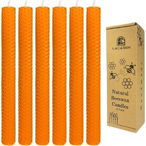شموع Taper Taper Taper Taper Taper Lacaser ، مجموعة من 2 PCS ، 9 بوصات شموع طويلة للشمعدانات باللون الأصفر ، غير معلوم ولا تدخن ، وقت محترق 4 ساعات in Kuwait