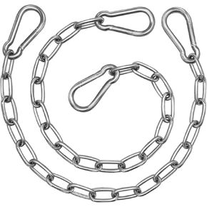 2 Pack Hanging Swing Chain with 4 Carabiners 25.6in, 660LB Capacity Heavy Duty Hammock Hardware Kit for Punching Bags, Swing Chairs, Indoor & Outdoor Gym (Black) in Kuwait