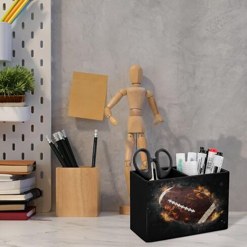 Pen Holder, Pencil Holder for Desk Organizer, Sea Ocean Animal Sharks PU Leather Pencil Cups Desktop Stationery Storage Makeup Brush Holder Pen Organizer for Office Home in Kuwait