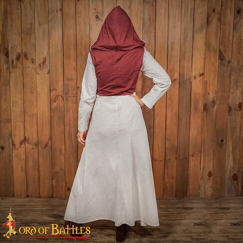 Lord of Battles Renaissance Women’s Dress - 100 ٪ Pure Cotton Fantasy Vishasy Forgal for Cosplay ، Ren Fair ، Larp in Kuwait