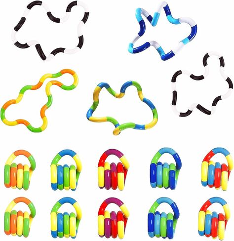 24PCS Quiet Twisty Fidget Toys – Squeeze, Twist, and Spin – Multicolored Sensory Toys for Kids and Adults, Stress Relief Toys & Educational Tools for Classroom,Alternative Gifts (Random Color) in Kuwait