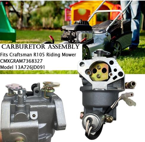 HUAYI OEM Carburetor Compatible with Craftsman R105 Riding Mower CMXGRAM7368327 Model 13A726JD091 Replacement Carb in Saudi Arabia
