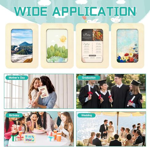 20 حزمة إطارات صور خشبية للحرف اليدوية ، 4 "× 6" صور DIY Wood Craft Picture Frames Bulk غير مكتم in Kuwait