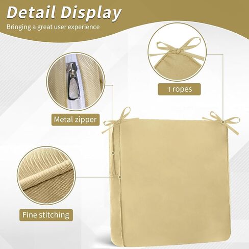 Outdoor Patio Furniture Cushion Covers, Waterproof Replacement Covers for 4-Piece Rattan Chair Wicker Furniture Set Blue and White Striped 3Pack 36x18 and 18x18 inches Cover Only in Saudi Arabia