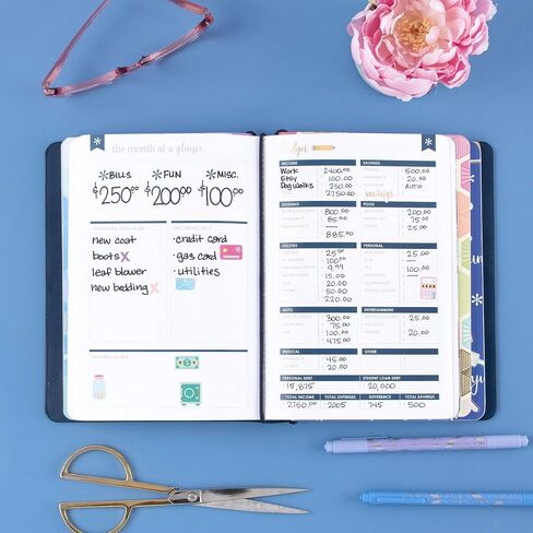 Erin Condren Clear Petite Planner Folio, Clear On The Go Folio with Fuchsia Vegan Leather Accents, Fits up to 4 Erin Condren Petite Planners and Journals in Saudi Arabia