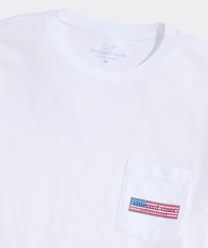 vineyard vines Men's Classic USA Logo Box Long-Sleeve Pocket Tee in Saudi Arabia