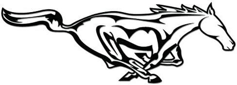 Mustang Horse Vinyl Decal Sticker For Vehicle Car Truck Window Bumper Wall Decor - [8 inch/20 cm Wide] - Gloss WHITE Color in Saudi Arabia