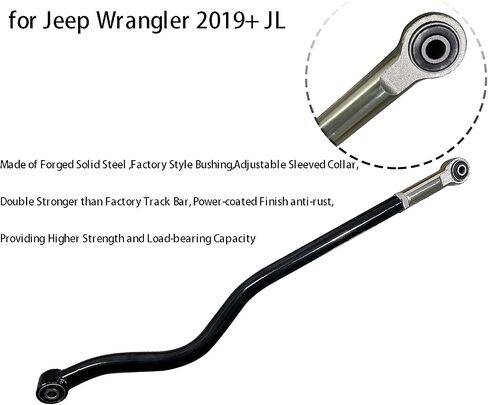 Forged Front Adjustable Track Bar For 2.5-6" Lift Kit Compatible with 2018-2023 Jeep Wrangler JL 2.0L 3.6L 4WD Only Suspension Lift Kit Upgraded Heavy Duty Trackbar in Saudi Arabia