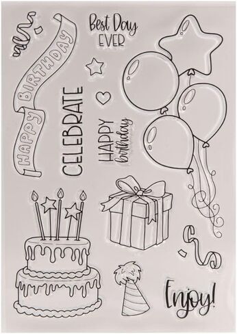 Arbuya Security Clear Clear Stamps لصنع البطاقات وصنعها ، ختم الصداقة ، ختم صداقة عيد الميلاد ، معنويات الطفل آيات سيليكون طوابع للبطاقات صنع الحرف اليدوية -A1598 in Kuwait