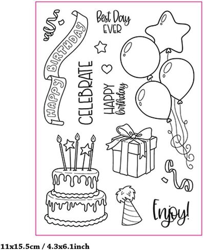 Arbuya Security Clear Clear Stamps لصنع البطاقات وصنعها ، ختم الصداقة ، ختم صداقة عيد الميلاد ، معنويات الطفل آيات سيليكون طوابع للبطاقات صنع الحرف اليدوية -A1598 in Kuwait