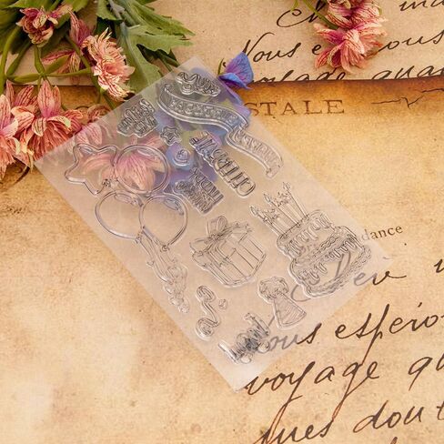 Arbuya Security Clear Clear Stamps لصنع البطاقات وصنعها ، ختم الصداقة ، ختم صداقة عيد الميلاد ، معنويات الطفل آيات سيليكون طوابع للبطاقات صنع الحرف اليدوية -A1598 in Kuwait