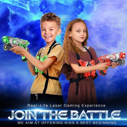 TINOTEEN Laser Tag Guns Set with Vests Infrared Guns, Set of 2 Players in Saudi Arabia
