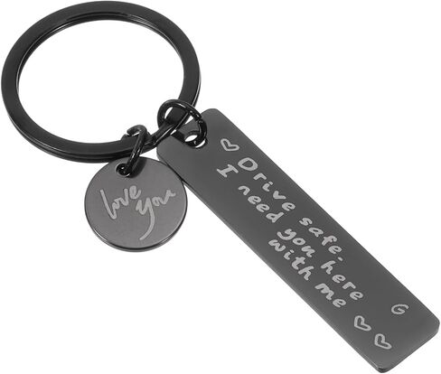 PATIKIL Drive Safe Love You Keychain, Letter Charm I Need You Here with Me Custom Keychains with Gift Box for Him Men Gifts in Saudi Arabia