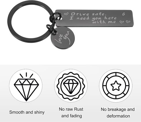 PATIKIL Drive Safe Love You Keychain, Letter Charm I Need You Here with Me Custom Keychains with Gift Box for Him Men Gifts in Saudi Arabia