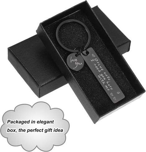 PATIKIL Drive Safe Love You Keychain, Letter Charm I Need You Here with Me Custom Keychains with Gift Box for Him Men Gifts in Saudi Arabia