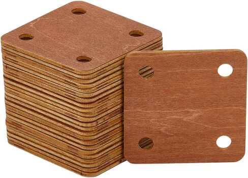 BENECREAT 24 Pcs Square Weaving Card, 1.85x1.85 Inch 5 Holes Loom Cards Handmade Weaving Tools for Loom Weaving Supplies Tablet Weaving Loom Weaving Supplies, Hole: 6mm in Kuwait