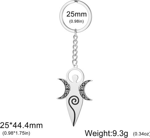 Eueavan Celtic Goddess of Fertility Keychain Spiral Triple Moon Goddess Keyring Pagan Wiccan Magic Amblet Home Gift in Kuwait