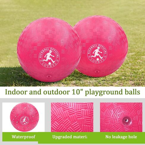 10 Inch Dodgeball Balls Playground Ball Kickball, Dodge Balls for Kids, Kickballs Handball for Indoor Outdoor Games Four Square Balls, Includes Pump in Kuwait