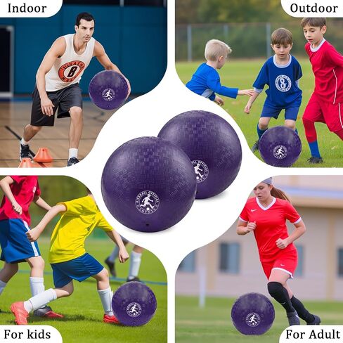 10 Inch Dodgeball Balls Playground Ball Kickball, Dodge Balls for Kids, Kickballs Handball for Indoor Outdoor Games Four Square Balls, Includes Pump in Kuwait