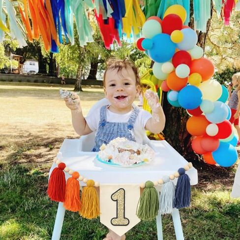 مصنوعة يدويًا بوهو الأول عيد ميلاد عالي كرسي الديكور لحفلات الفتاة للفتاة دش وردي جدار شنق in Kuwait