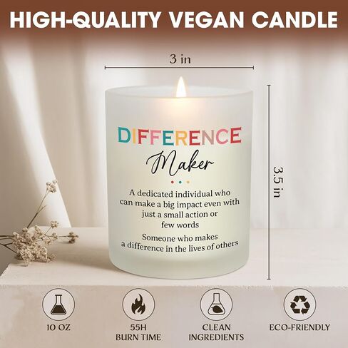 Thank You Gifts for Women - Long Lasting Vanilla Lavender Scented Candle 10 oz - Birthday Appreciation Difference Maker Gifts for Women Coworkers Leader Boss Lady Teachers in Saudi Arabia