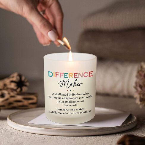 Thank You Gifts for Women - Long Lasting Vanilla Lavender Scented Candle 10 oz - Birthday Appreciation Difference Maker Gifts for Women Coworkers Leader Boss Lady Teachers in Saudi Arabia