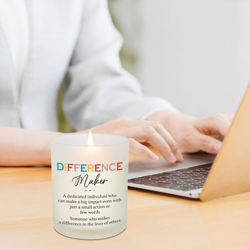 Thank You Gifts for Women - Long Lasting Vanilla Lavender Scented Candle 10 oz - Birthday Appreciation Difference Maker Gifts for Women Coworkers Leader Boss Lady Teachers in Saudi Arabia