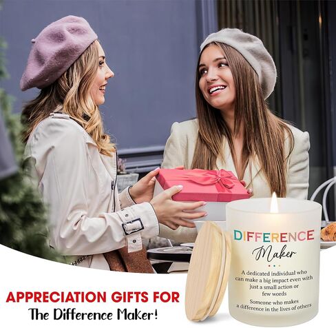 Thank You Gifts for Women - Long Lasting Vanilla Lavender Scented Candle 10 oz - Birthday Appreciation Difference Maker Gifts for Women Coworkers Leader Boss Lady Teachers in Saudi Arabia