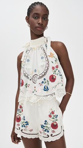 Sea Women's Celia Embroidery Halter Top in Saudi Arabia