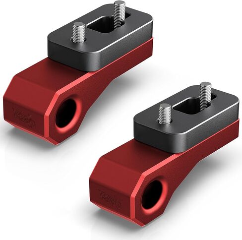 RENO Bronco Rear Tow Hooks, Tow Point Hooks Fits Soft Shackles Towing Recovery Compatible with 2021-2024 Bronco, Replace OEM M-18954-BTHR (Aluminum, Red, Set of 2) in Kuwait