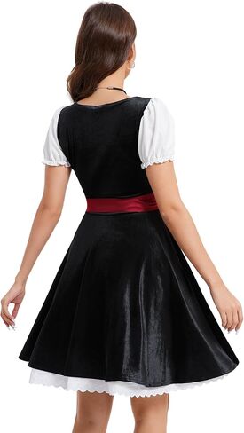 Yesfashion Womens German Dirndl Dress 2 Pieces Costumes for Traditional Beer Bavarian Oktoberfest Carnival Halloween in Saudi Arabia