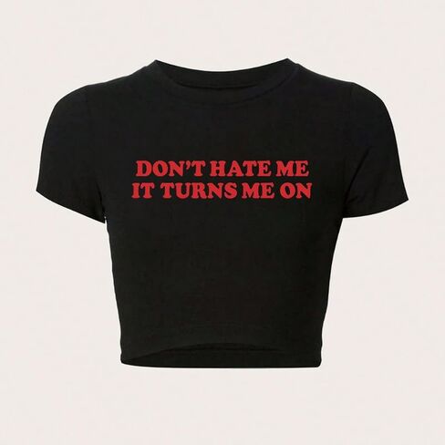 QJQ Women's Letter Graphic Bow Short Sleeve Crewneck Crop Tops Y2K Slim Fit Cute T Shirts Casual Trendy Tees in Saudi Arabia