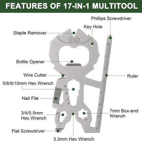 Novelty EDC Multitools Men Gifts - Spork Gift 11 in 1 for Dad Adame ، Christmas Stockings Stockers Adfiter Idea Insorties بالنسبة له ، النساء الحاضرات لأبناء عيد الميلاد للبالغين المراهقين in Kuwait
