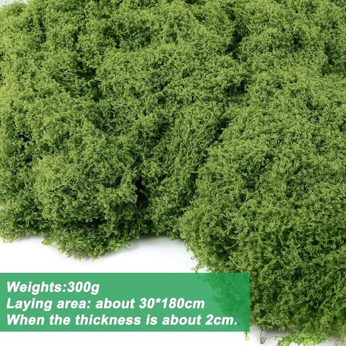 Draupnir Fake Green Moss for Potted Plants, 10.6OZ Moss Decor Artificial Faux Moss for Crafts Preserved Moss for DIY Decorative Moss Table Centerpieces Decor Fairy Garden Floral Wedding (300g) in Kuwait