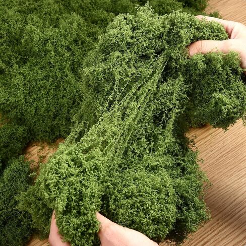 Draupnir Fake Green Moss for Potted Plants, 10.6OZ Moss Decor Artificial Faux Moss for Crafts Preserved Moss for DIY Decorative Moss Table Centerpieces Decor Fairy Garden Floral Wedding (300g) in Kuwait