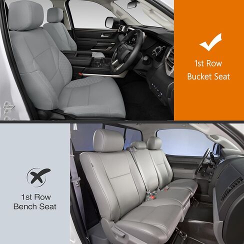 AOMSAZTO Car Seat Cover Fit for Toyota Tundra 2008-2024 2025 Full Set 5 Seats Leather Car Seat Cushion Full Coverage Leather Protector SUV Pickup Truck Auto Seat Cover Waterproof Black&Red in Saudi Arabia
